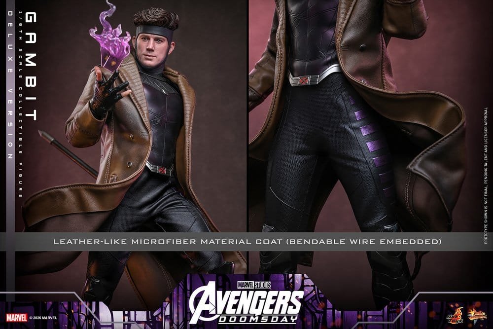 GAMBIT (DELUXE VERSION) - AVENGERS: DOOMSDAY - MOVIE MASTERPIECE - 31CM - HOT TOYS - Imagen 22