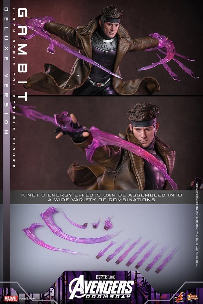 GAMBIT (DELUXE VERSION) - AVENGERS: DOOMSDAY - MOVIE MASTERPIECE - 31CM - HOT TOYS - Imagen 23