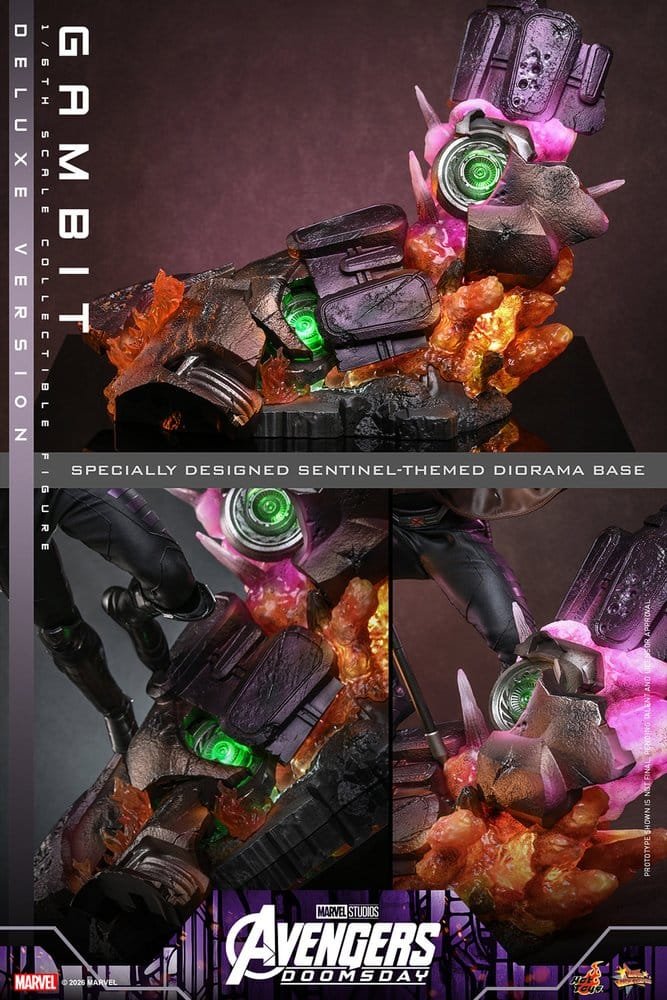 GAMBIT (DELUXE VERSION) - AVENGERS: DOOMSDAY - MOVIE MASTERPIECE - 31CM - HOT TOYS - Imagen 24