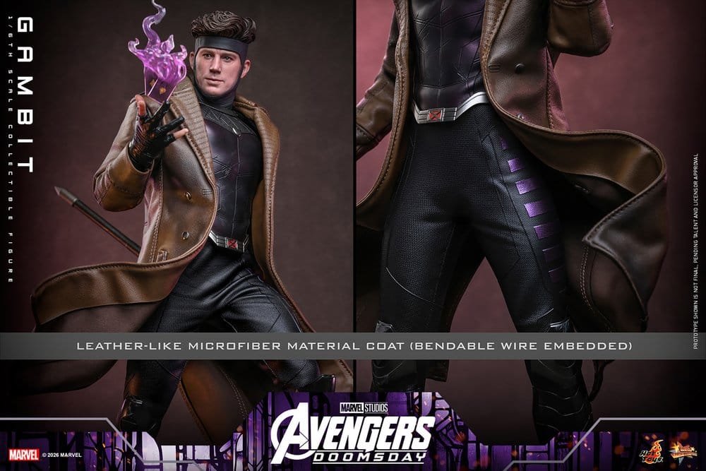 GAMBIT - AVENGERS: DOOMSDAY - MOVIE MASTERPIECE - 31CM - HOT TOYS - Imagen 21