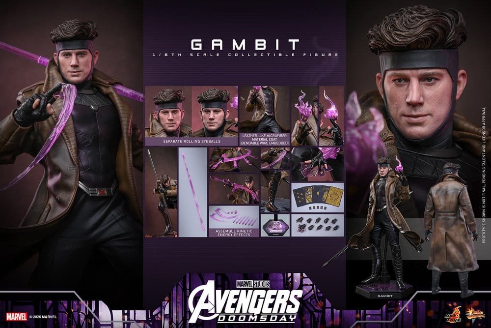 GAMBIT - AVENGERS: DOOMSDAY - MOVIE MASTERPIECE - 31CM - HOT TOYS - Imagen 23
