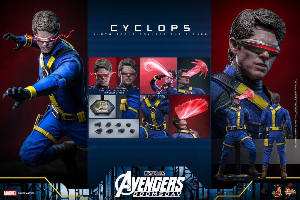 CYCLOPS - AVENGERS: DOOMSDAY - MOVIE MASTERPIECE - 30CM - HOT TOYS - Imagen 19