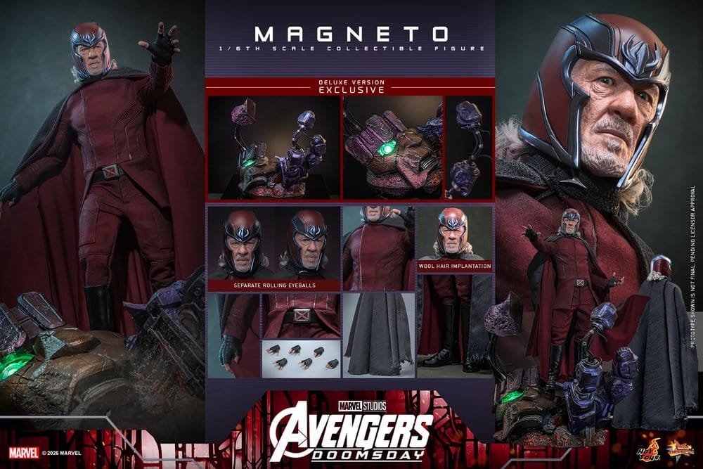 MAGNETO (DELUXE VERSION) - AVENGERS: DOOMSDAY - MOVIE MASTERPIECE - 30CM - HOT TOYS - Imagen 25