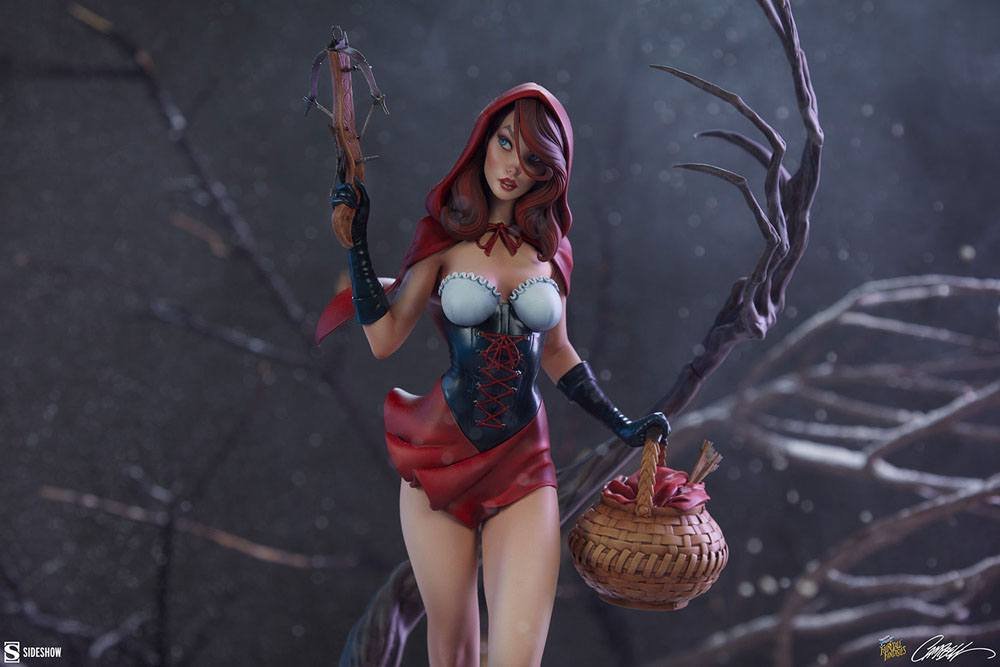 RED RIDING HOOD - FAIRYTALE FANTASIES COLLECTION - STATUE 48 CM - SIDESHOW COLLECTIBLES - Imagen 3