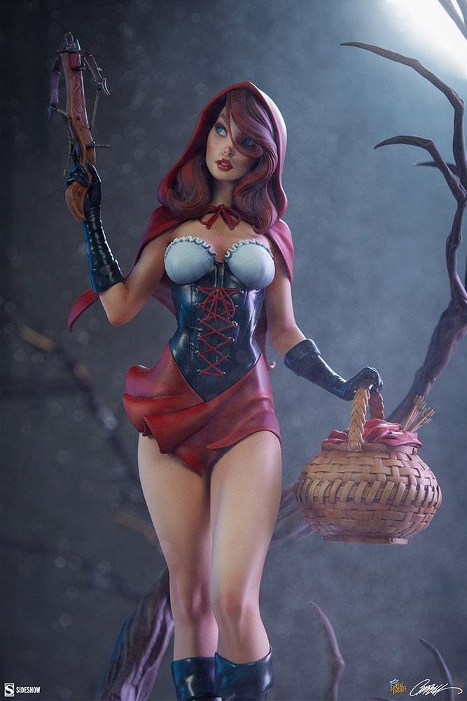 RED RIDING HOOD - FAIRYTALE FANTASIES COLLECTION - STATUE 48 CM - SIDESHOW COLLECTIBLES - Imagen 5
