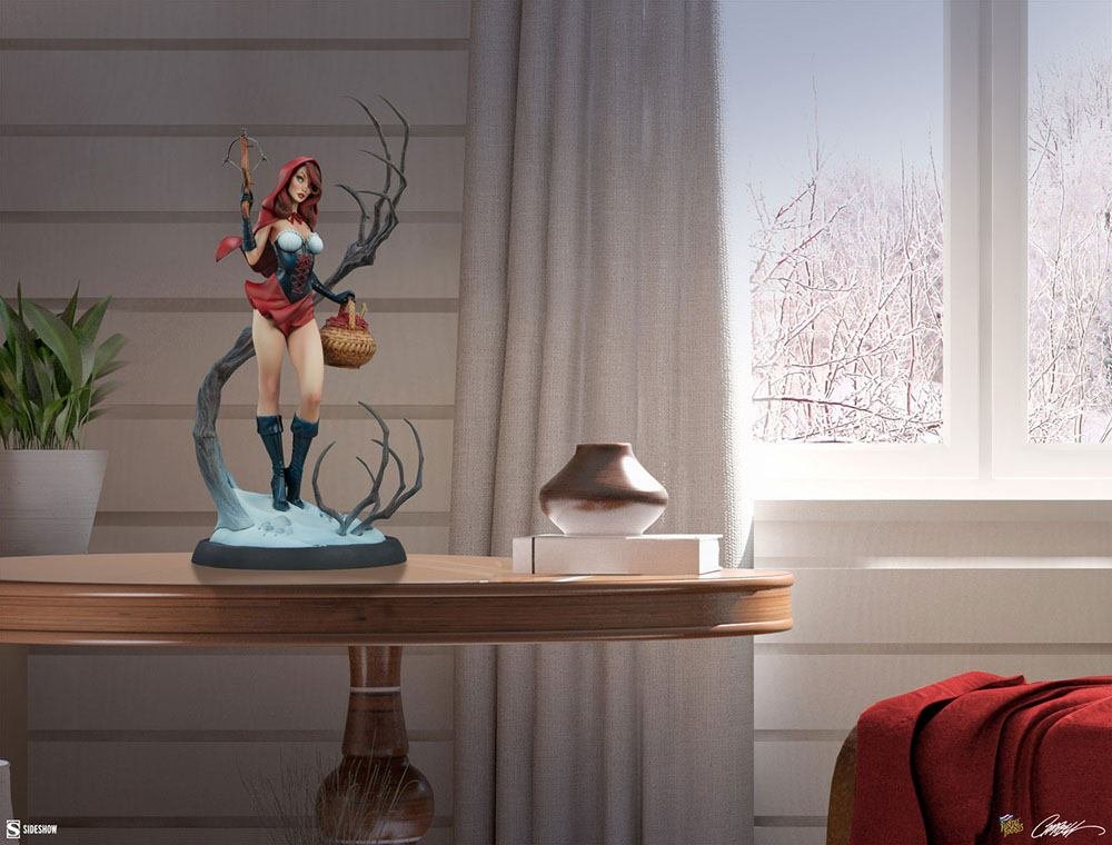 RED RIDING HOOD - FAIRYTALE FANTASIES COLLECTION - STATUE 48 CM - SIDESHOW COLLECTIBLES - Imagen 6