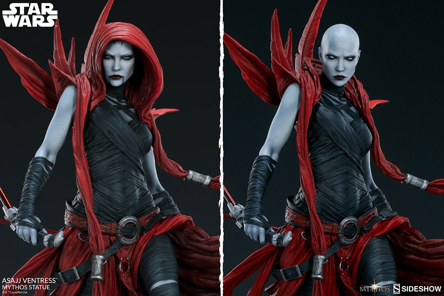 MYTHOS ASAJJ VENTRESS - STAR WARS - STATUE - SIDESHOW COLLECTIBLES - Imagen 2