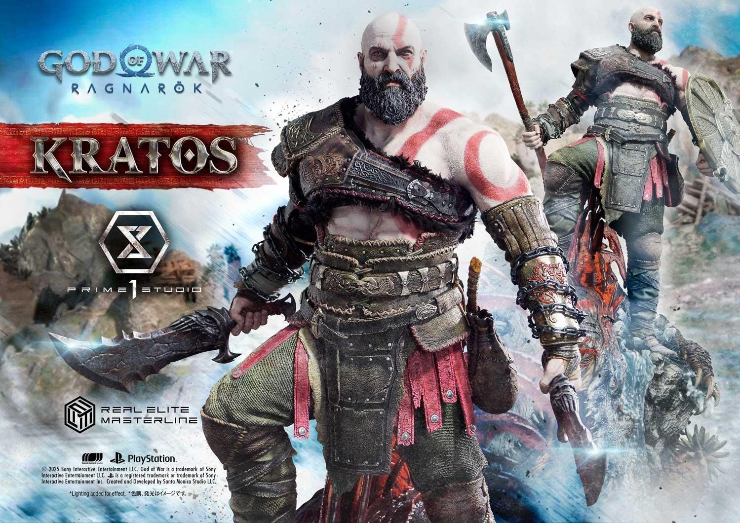 KRATOS - GOD OF WAR: RAGNAROK - REAL ELITE MASTERLINE - 95 CM - PRIME 1 STUDIO