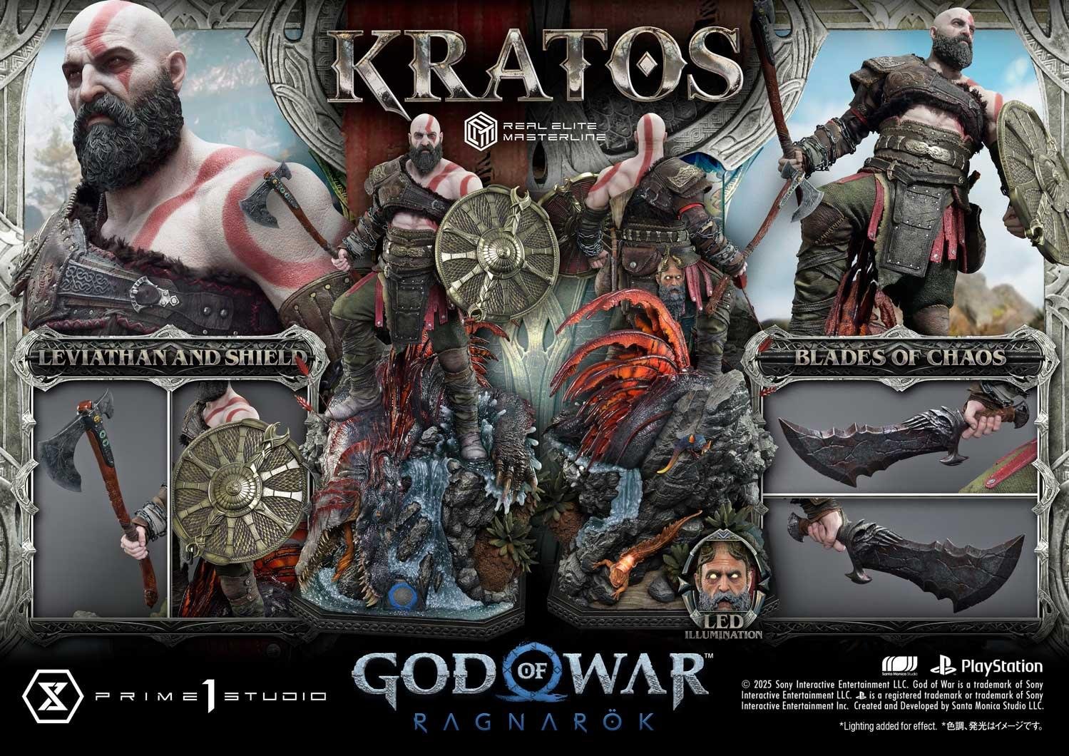 KRATOS - GOD OF WAR: RAGNAROK - REAL ELITE MASTERLINE - 95 CM - PRIME 1 STUDIO