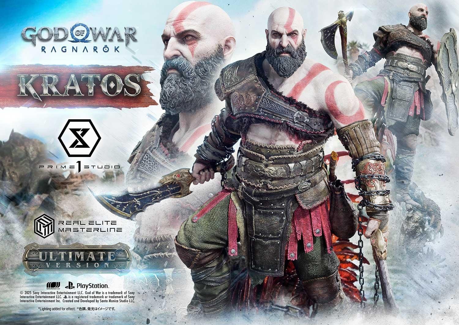 KRATOS ULTIMATE BONUS VERSION - GOD OF WAR: RAGNAROK - REAL ELITE MASTERLINE - 95 CM - PRIME 1 STUDIO