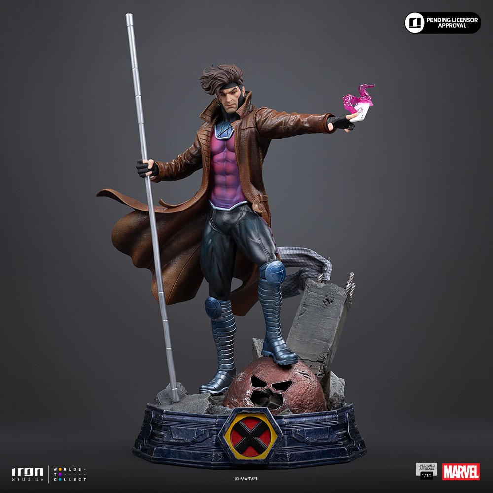 GAMBIT UNLEASHED - X-MEN - ART SCALE 1/10 - IRON STUDIOS - Imagen 10