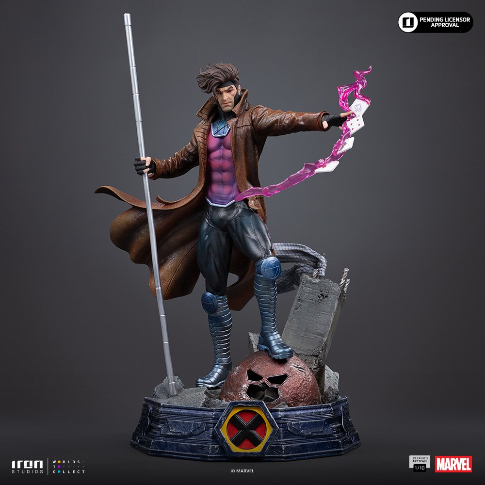 GAMBIT UNLEASHED - X-MEN - ART SCALE 1/10 - IRON STUDIOS - Imagen 11