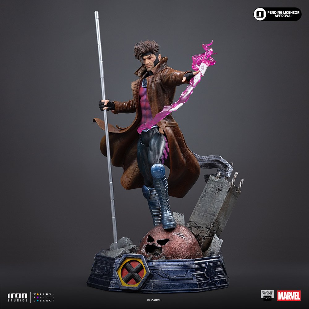 GAMBIT UNLEASHED - X-MEN - ART SCALE 1/10 - IRON STUDIOS - Imagen 14
