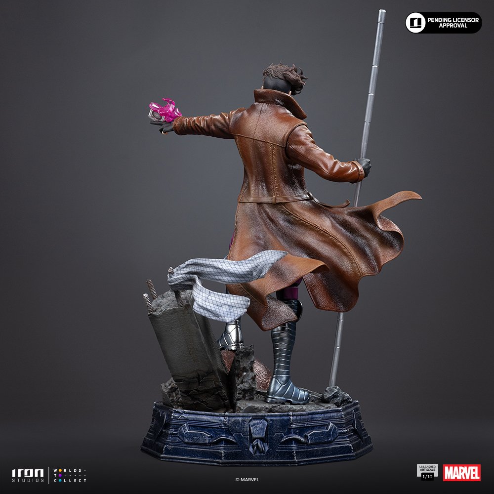 GAMBIT UNLEASHED - X-MEN - ART SCALE 1/10 - IRON STUDIOS - Imagen 16