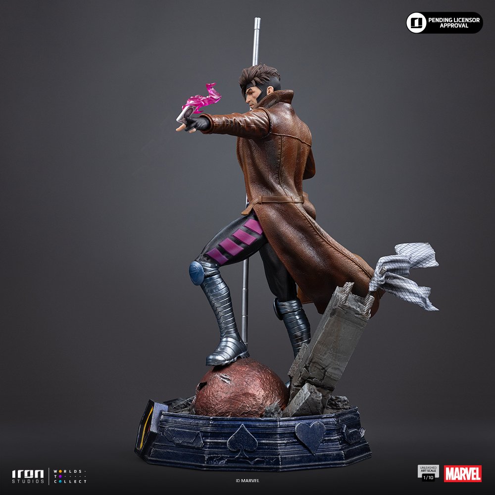 GAMBIT UNLEASHED - X-MEN - ART SCALE 1/10 - IRON STUDIOS - Imagen 19