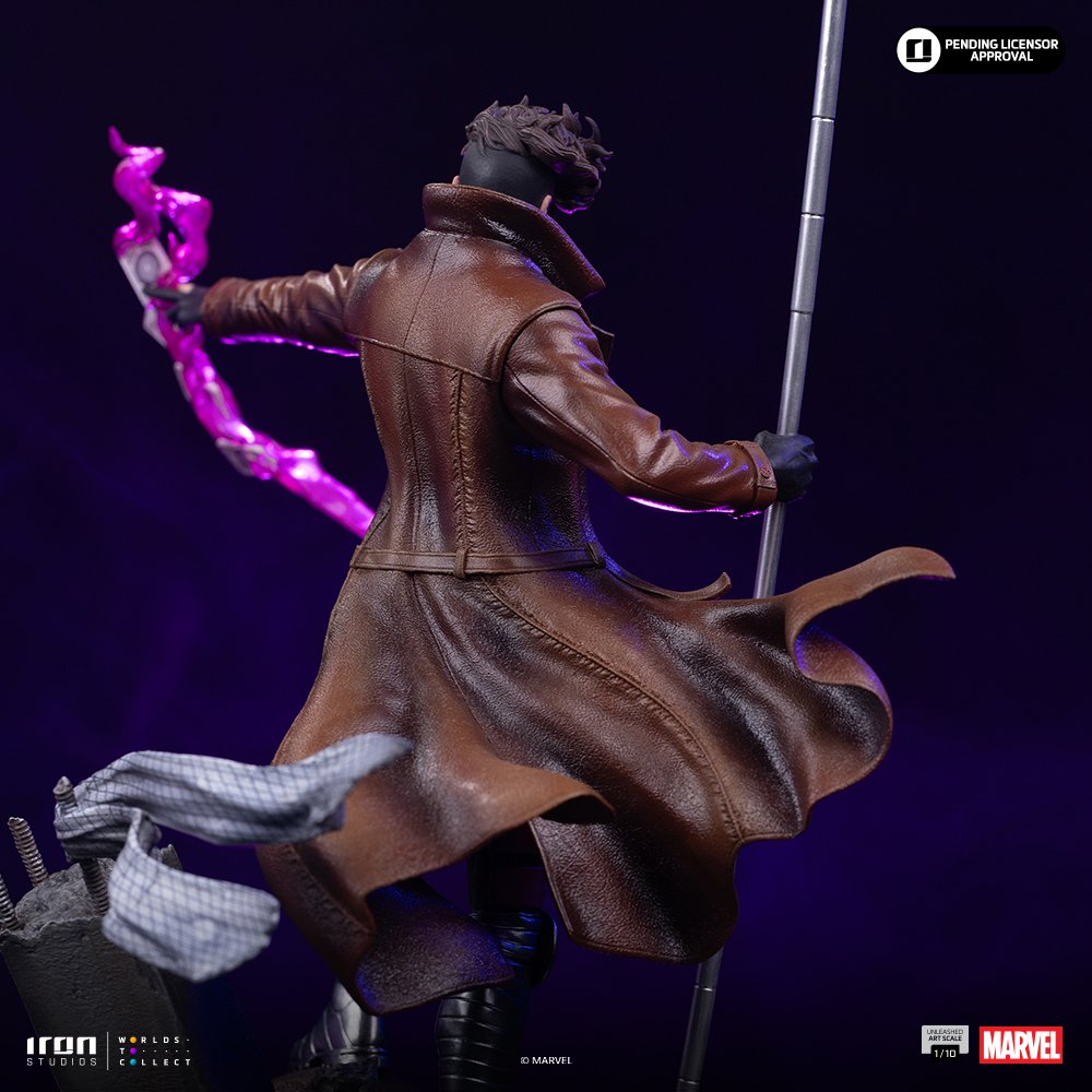 GAMBIT UNLEASHED - X-MEN - ART SCALE 1/10 - IRON STUDIOS - Imagen 21