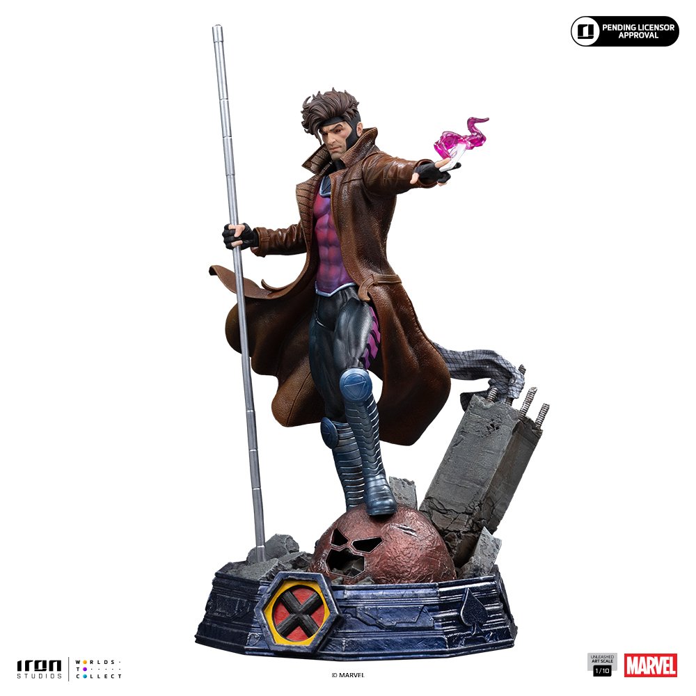 GAMBIT UNLEASHED - X-MEN - ART SCALE 1/10 - IRON STUDIOS - Imagen 3