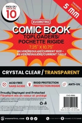 EVORETRO TOPLOADER SILVER PARA COMICS (PAQUETE DE 10)