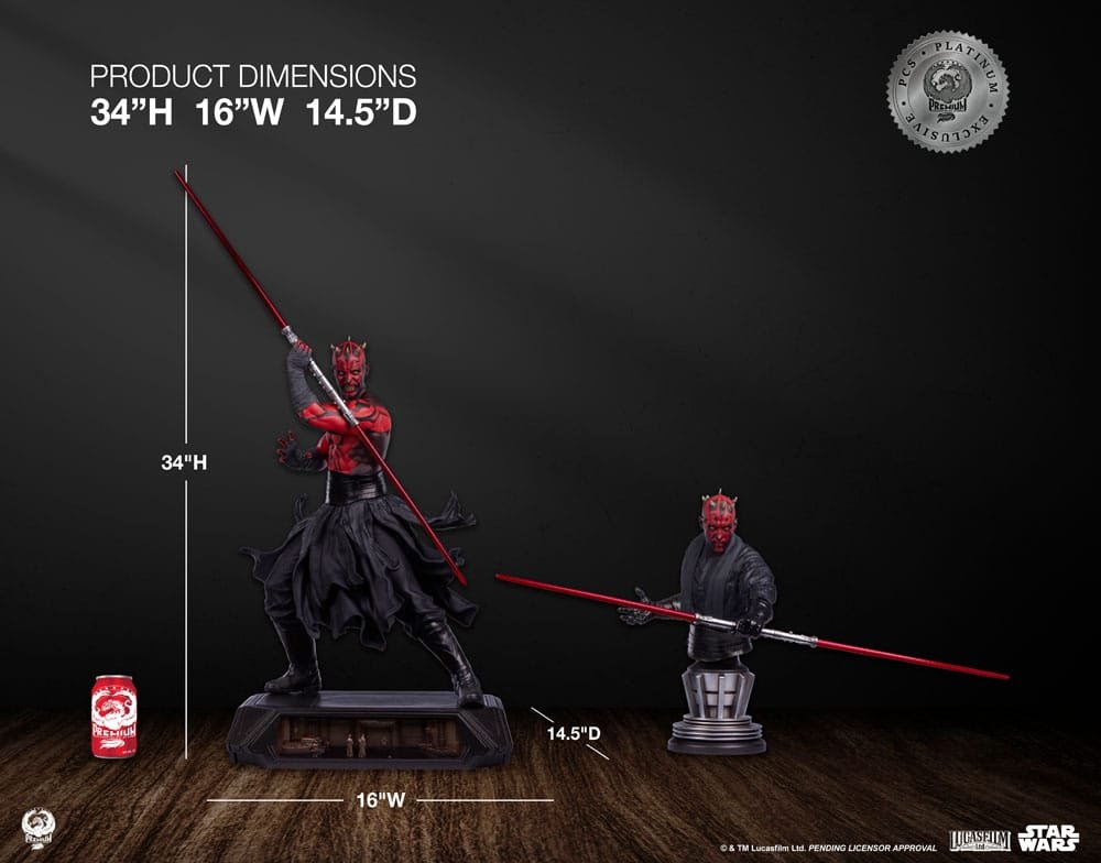 EPIC SERIES DARTH MAUL PLATINUM EXCLUSIVE - STAR WARS - 1/3 - 86 CM - PREMIUM COLLECTIBLES STUDIO - Imagen 22