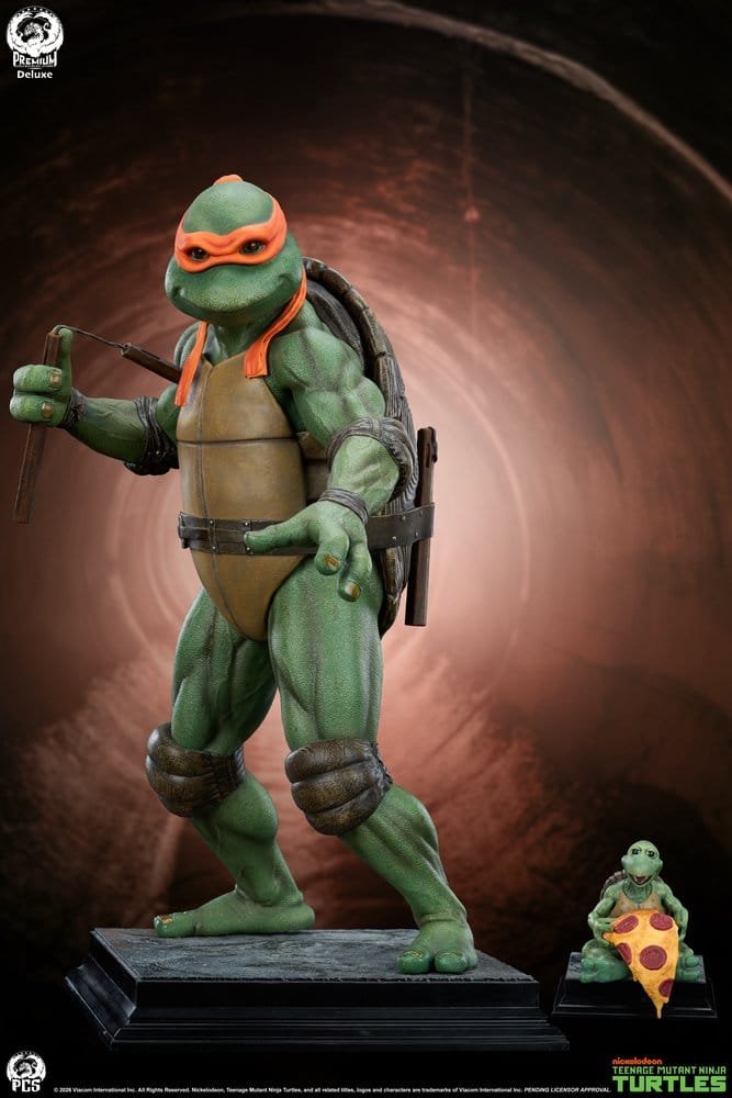MICHELANGELO DELUXE EDITION - TORTUGAS NINJA - ESTATUA 1/2 - 84 CM - PREMIUM COLLECTIBLES STUDIO - Imagen 2