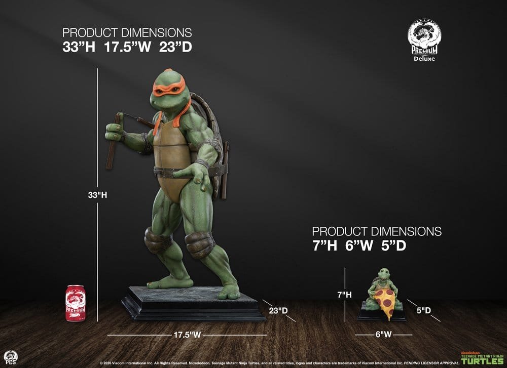 MICHELANGELO DELUXE EDITION - TORTUGAS NINJA - ESTATUA 1/2 - 84 CM - PREMIUM COLLECTIBLES STUDIO - Imagen 21