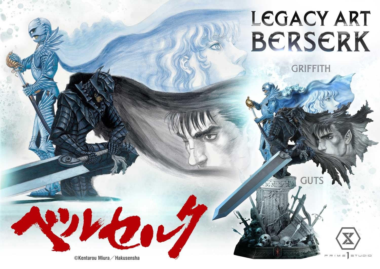 GRIFFITH BONUS VERSION - "KENTARO MIURA" - LEGACY ART - BERSERK - 56 CM - PRIME 1 STUDIO - Imagen 6