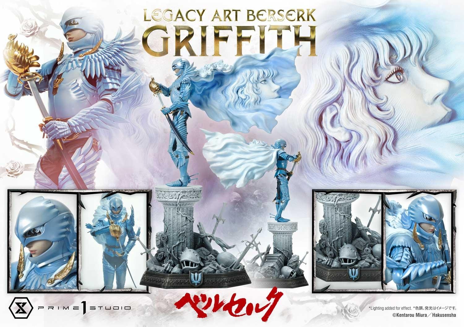 GRIFFITH BONUS VERSION - "KENTARO MIURA" - LEGACY ART - BERSERK - 56 CM - PRIME 1 STUDIO - Imagen 7