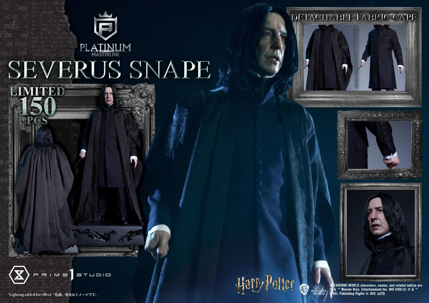 SEVERUS SNAPE - HARRY POTTER (FILM) - PLATINUM MASTERLINE - 55 CM - PRIME 1 STUDIO - Imagen 2