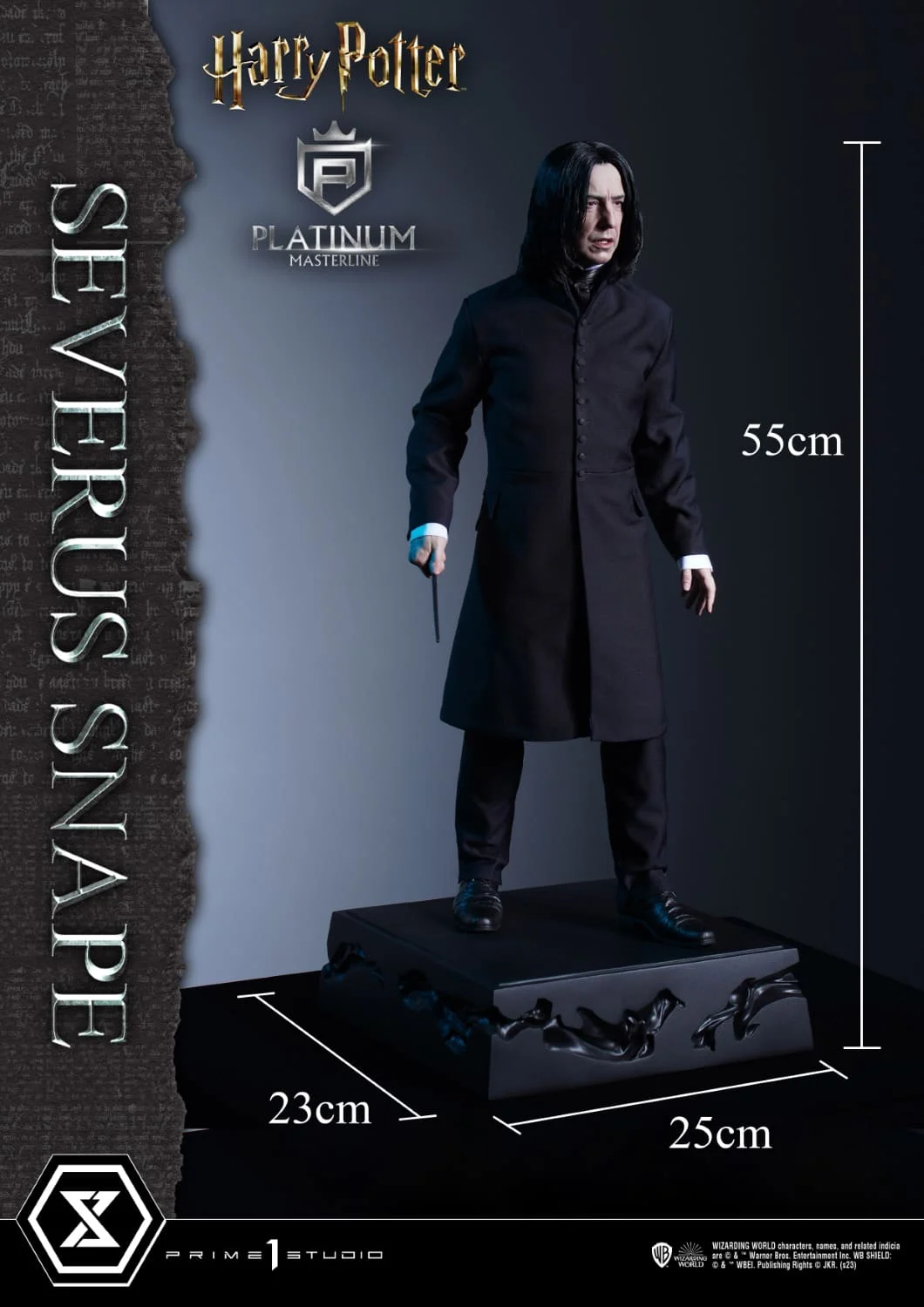 SEVERUS SNAPE - HARRY POTTER (FILM) - PLATINUM MASTERLINE - 55 CM - PRIME 1 STUDIO - Imagen 7