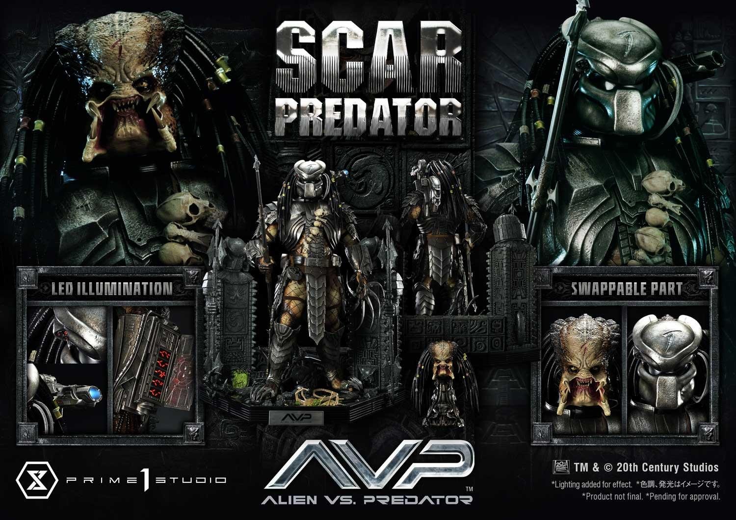 SCAR PREDATOR - ALIEN VS. PREDATOR (FILM) - MUSEUM MASTERLINE - 93 CM - PRIME 1 STUDIO - Imagen 2