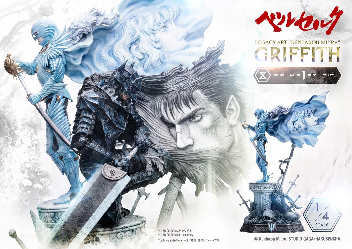 GRIFFITH 1/4 SCALE BONUS VERSION - "KENTARO MIURA" - LEGACY ART - BERSERK - 93 CM - PRIME 1 STUDIO - Imagen 3
