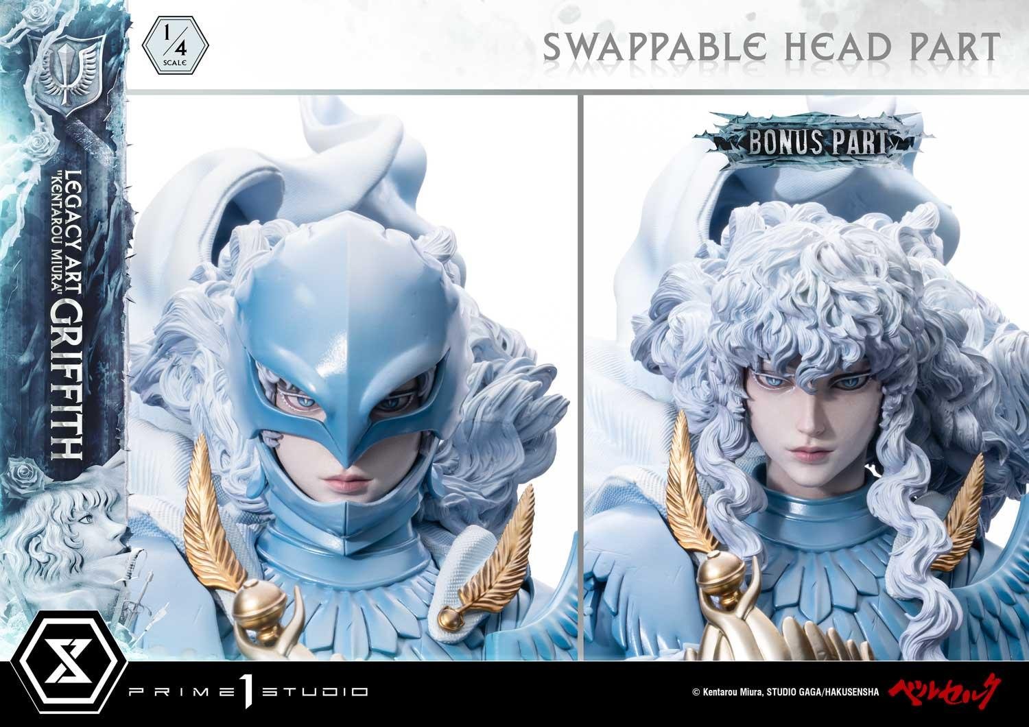 GRIFFITH 1/4 SCALE BONUS VERSION - "KENTARO MIURA" - LEGACY ART - BERSERK - 93 CM - PRIME 1 STUDIO - Imagen 5