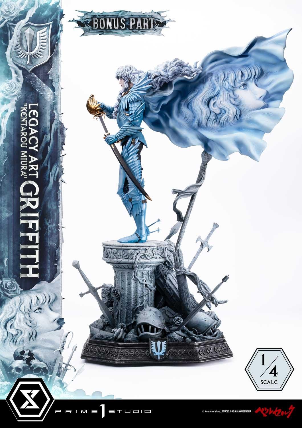 GRIFFITH 1/4 SCALE BONUS VERSION - "KENTARO MIURA" - LEGACY ART - BERSERK - 93 CM - PRIME 1 STUDIO - Imagen 2