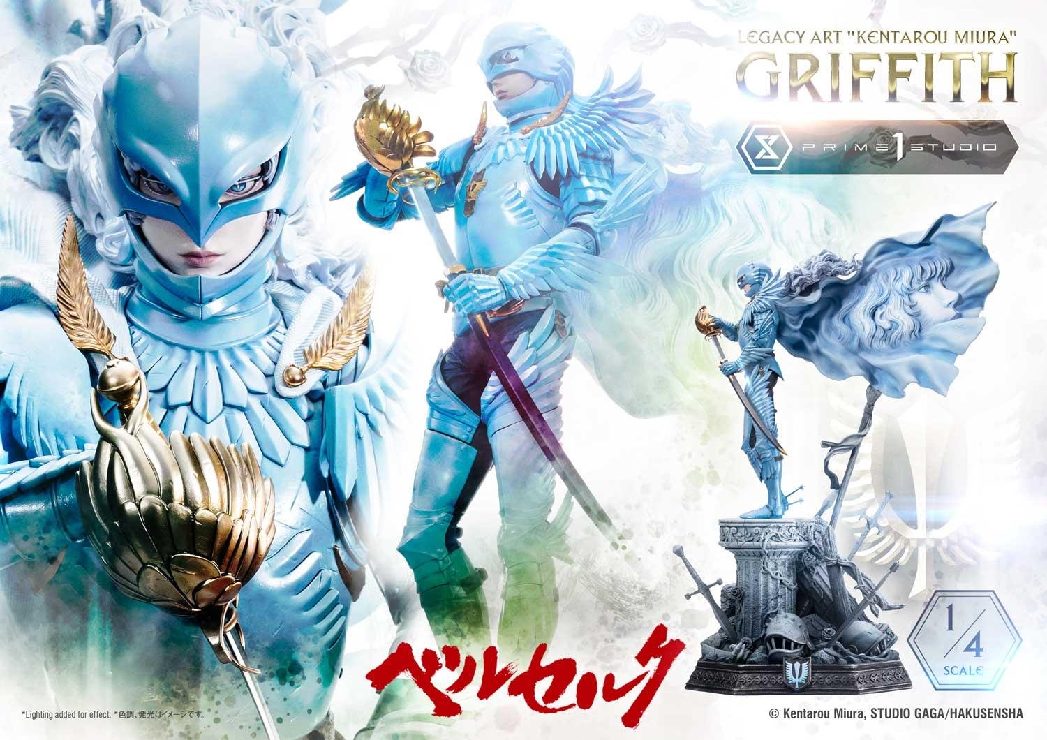 GRIFFITH 1/4 SCALE BONUS VERSION - "KENTARO MIURA" - LEGACY ART - BERSERK - 93 CM - PRIME 1 STUDIO - Imagen 8