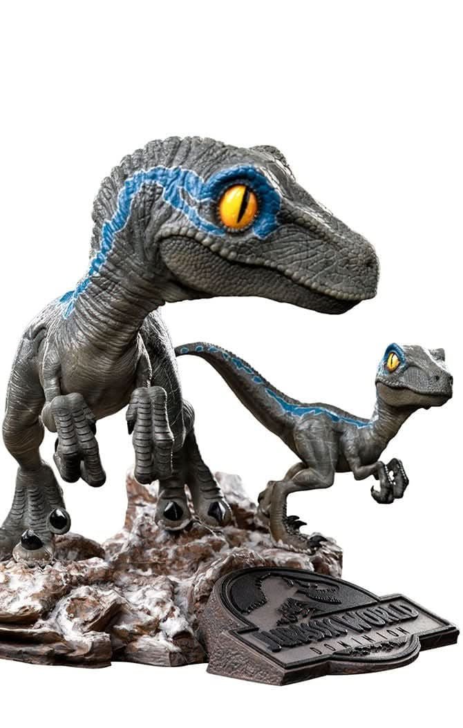 BLUE AND BETA - JURASSIC WORLD: DOMINION - JURASSIC WORLD - MINICO - IRON STUDIOS
