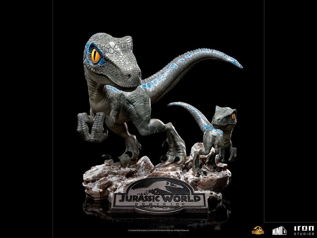 BLUE AND BETA - JURASSIC WORLD: DOMINION - JURASSIC WORLD - MINICO - IRON STUDIOS