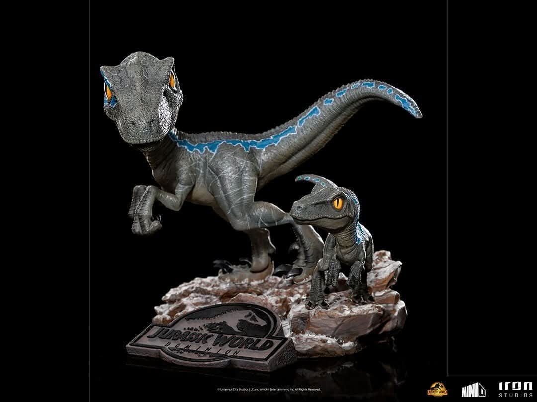 BLUE AND BETA - JURASSIC WORLD: DOMINION - JURASSIC WORLD - MINICO - IRON STUDIOS