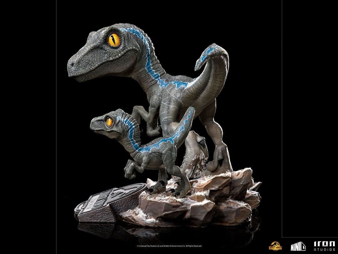 BLUE AND BETA - JURASSIC WORLD: DOMINION - JURASSIC WORLD - MINICO - IRON STUDIOS