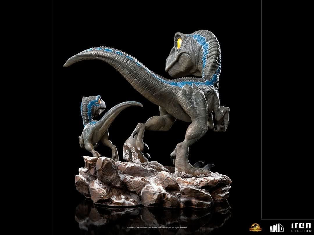 BLUE AND BETA - JURASSIC WORLD: DOMINION - JURASSIC WORLD - MINICO - IRON STUDIOS