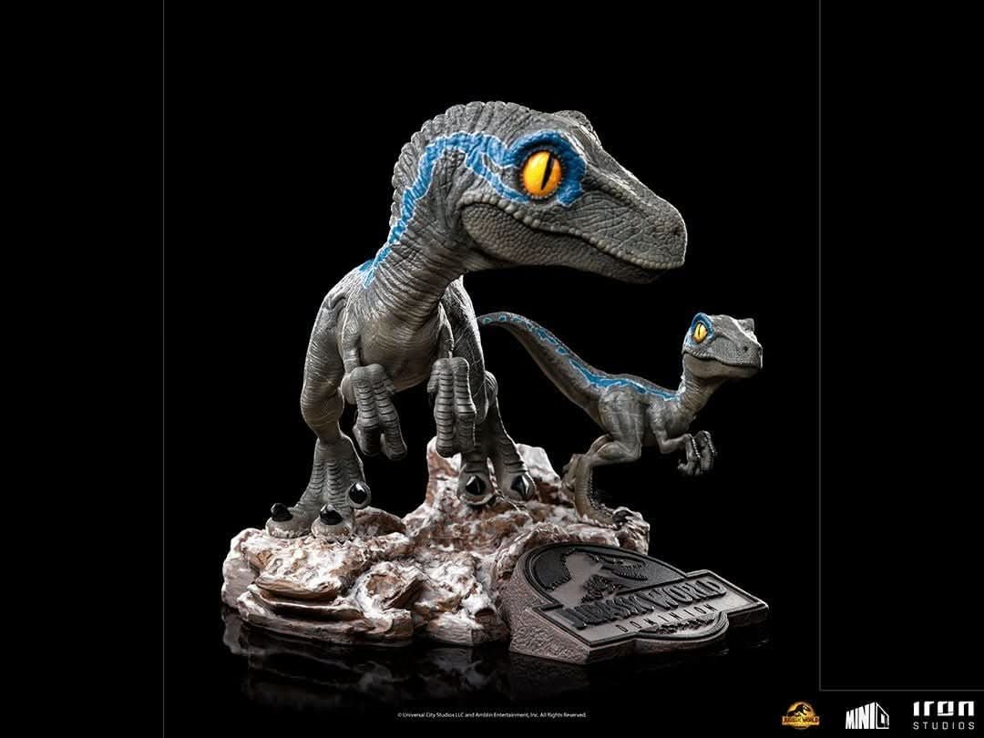 BLUE AND BETA - JURASSIC WORLD: DOMINION - JURASSIC WORLD - MINICO - IRON STUDIOS