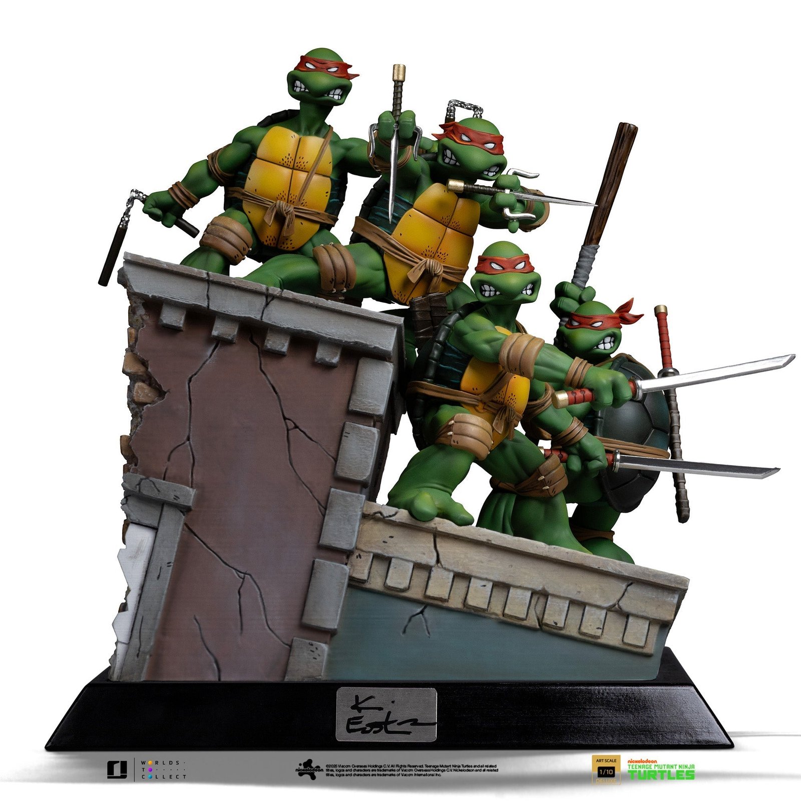 TMNT 1ST COVER SET (SIGNED VERSION) - TEENAGE MUTANT NINJA TURTLES - ART SCALE 1/10 - IRON STUDIOS