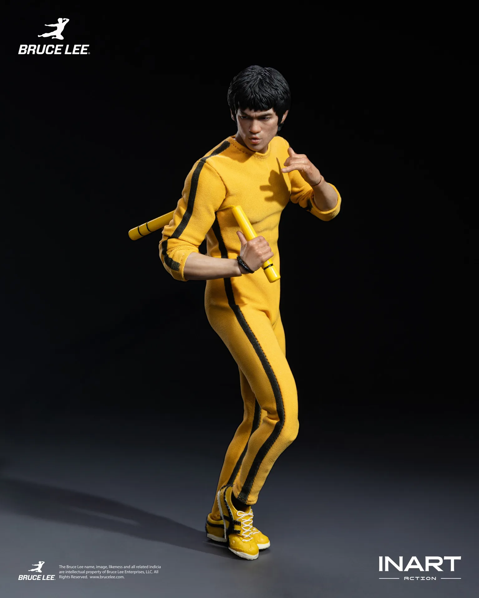 BRUCE LEE (YELLOW JUMPSUIT) - FIGURA 1/12 15,5 CM - INART - Imagen 14
