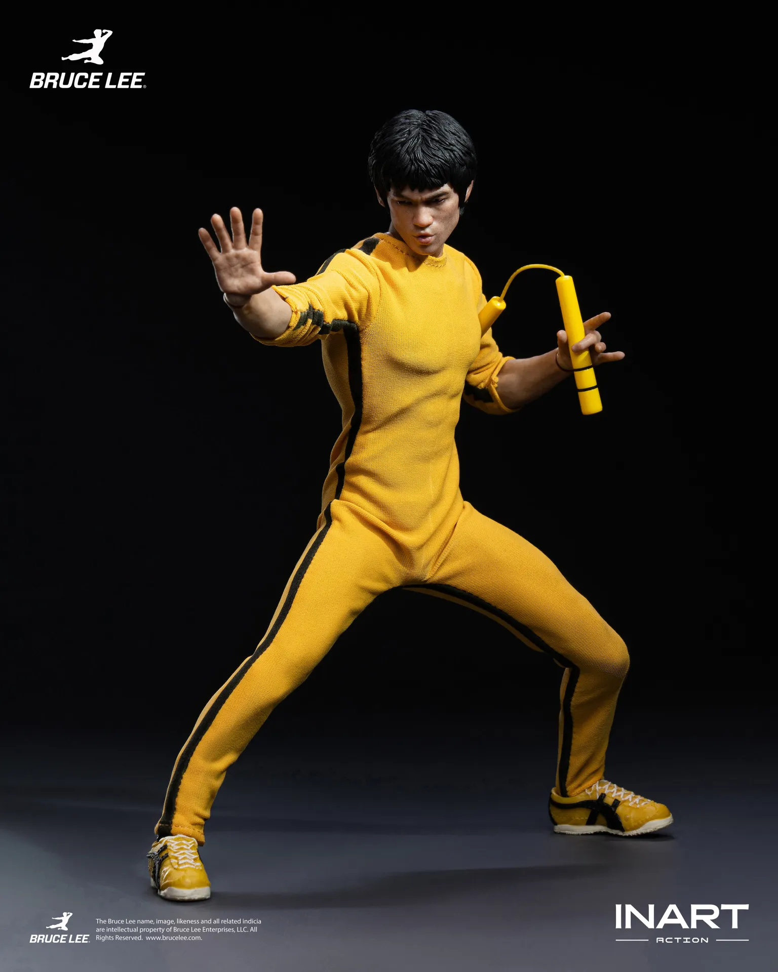 BRUCE LEE (YELLOW JUMPSUIT) - FIGURA 1/12 15,5 CM - INART - Imagen 15