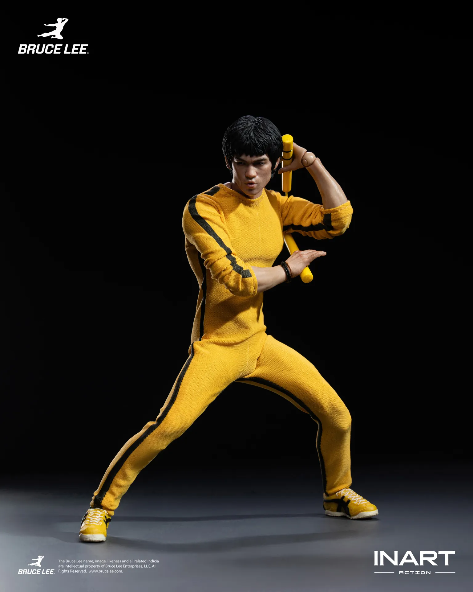 BRUCE LEE (YELLOW JUMPSUIT) - FIGURA 1/12 15,5 CM - INART - Imagen 16