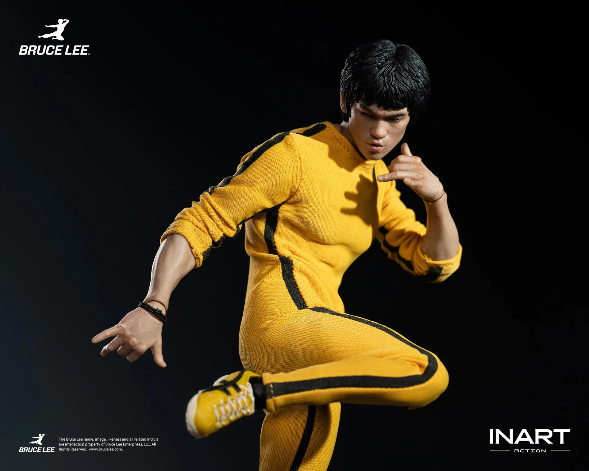 BRUCE LEE (YELLOW JUMPSUIT) - FIGURA 1/12 15,5 CM - INART - Imagen 3