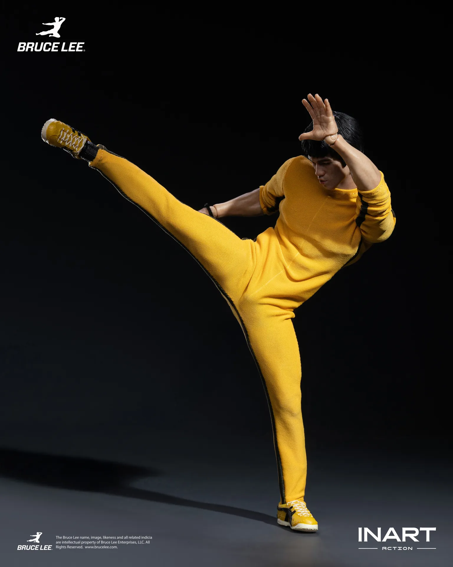 BRUCE LEE (YELLOW JUMPSUIT) - FIGURA 1/12 15,5 CM - INART - Imagen 4