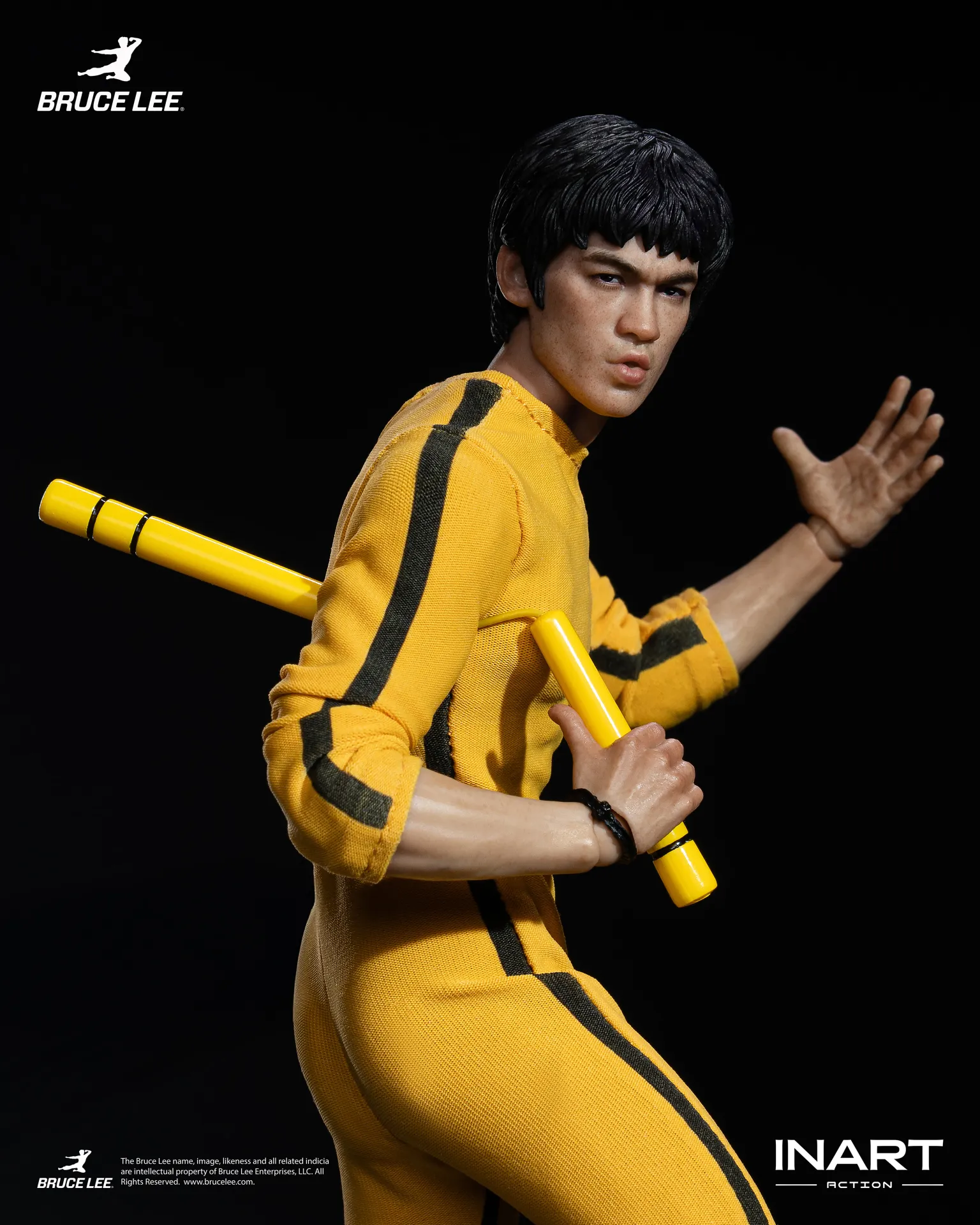 BRUCE LEE (YELLOW JUMPSUIT) - FIGURA 1/12 15,5 CM - INART - Imagen 6