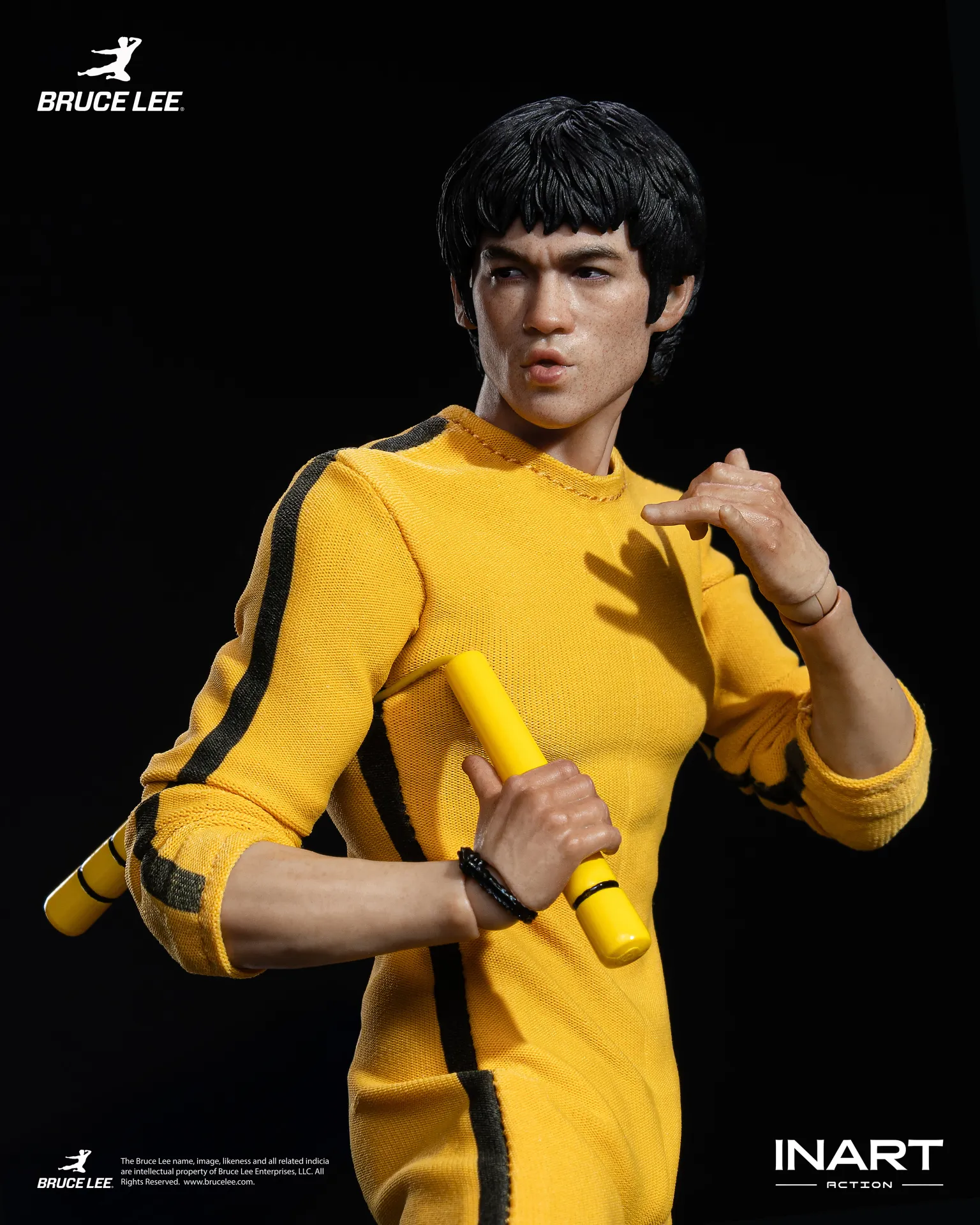 BRUCE LEE (YELLOW JUMPSUIT) - FIGURA 1/12 15,5 CM - INART - Imagen 7