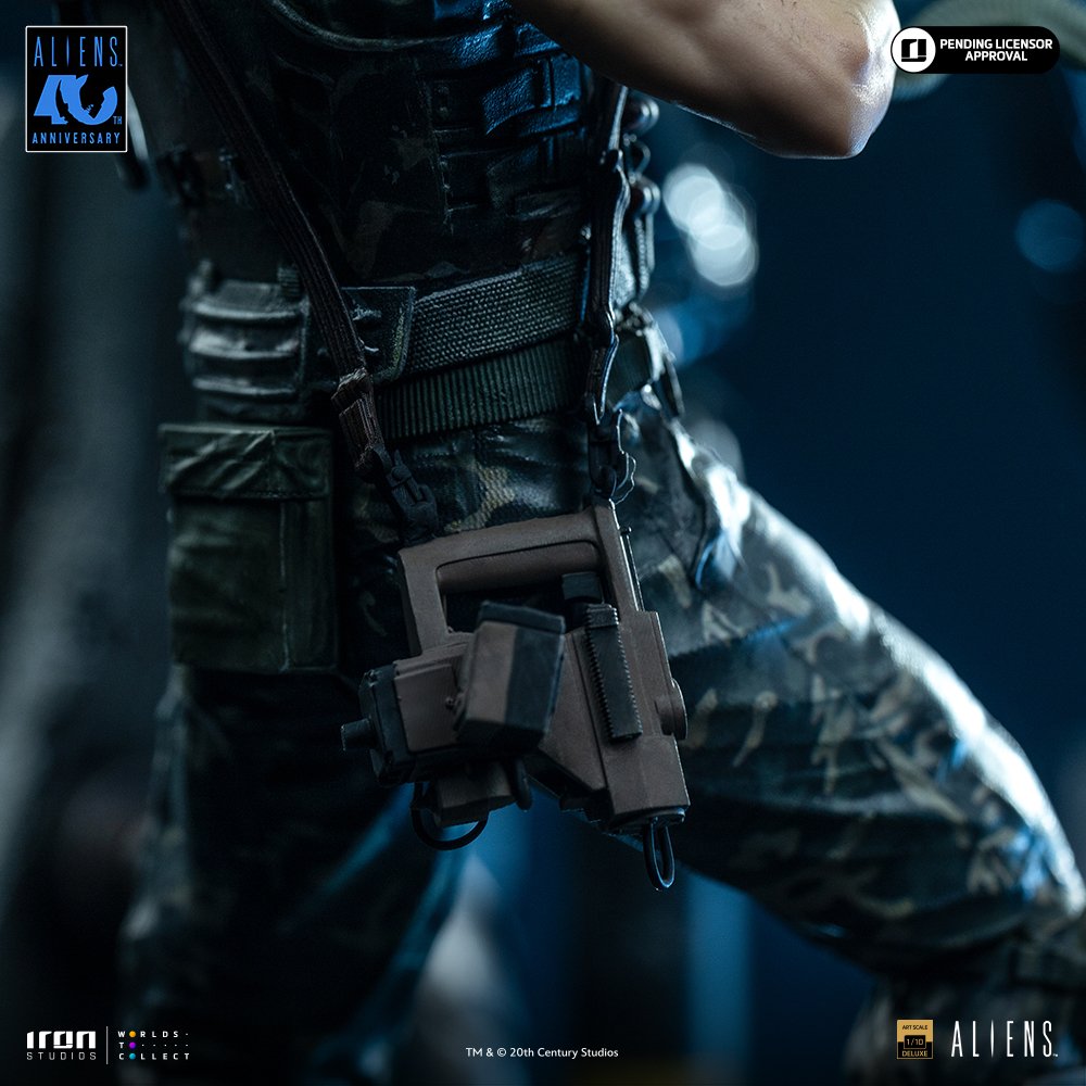 ALIEN XENOMORPH WARRIOR VS CORPORAL DWAYNE HICKS DELUXE - ALIEN 2 - ART SCALE 1/10 - IRON STUDIOS - Imagen 5