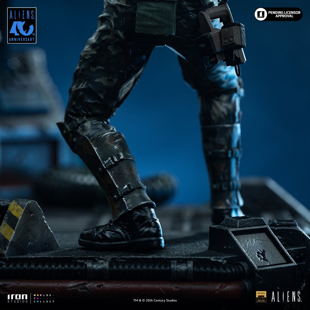 ALIEN XENOMORPH WARRIOR VS CORPORAL DWAYNE HICKS DELUXE - ALIEN 2 - ART SCALE 1/10 - IRON STUDIOS - Imagen 9